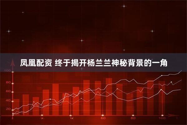 凤凰配资 终于揭开杨兰兰神秘背景的一角