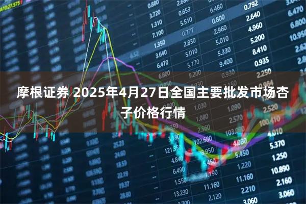 摩根证券 2025年4月27日全国主要批发市场杏子价格行情